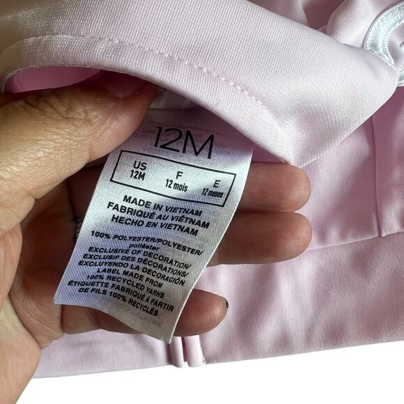 Adidas Baby Two Piece Athletic Jogger Set Pink White Size 12 Months - Picture 5 of 5